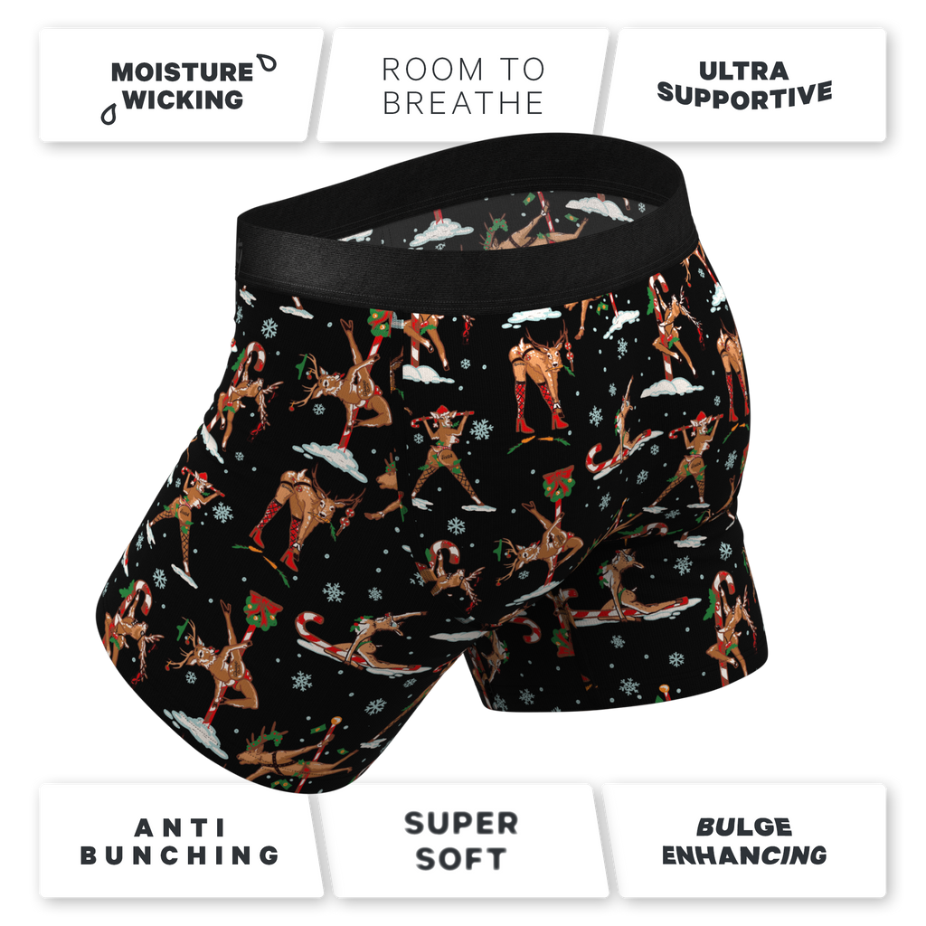 The Rein Dance | Christmas Reindeer Ball Hammock® Pouch Underwear - Shinesty