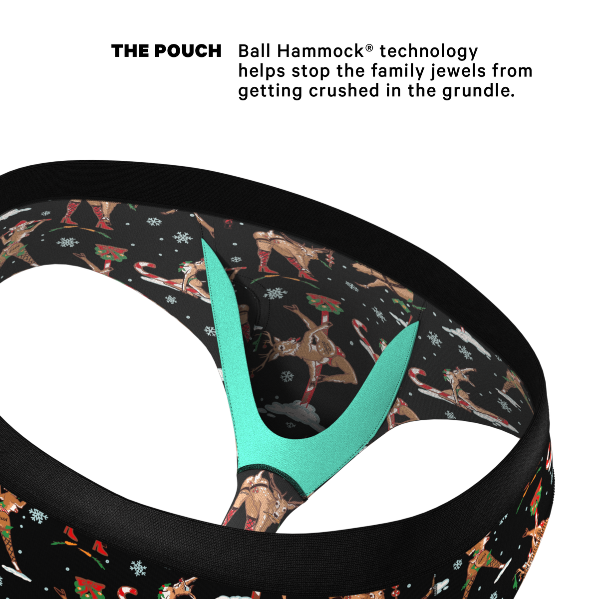 The Rein Dance | Christmas Reindeer Ball Hammock® Pouch Underwear Briefs - Shinesty