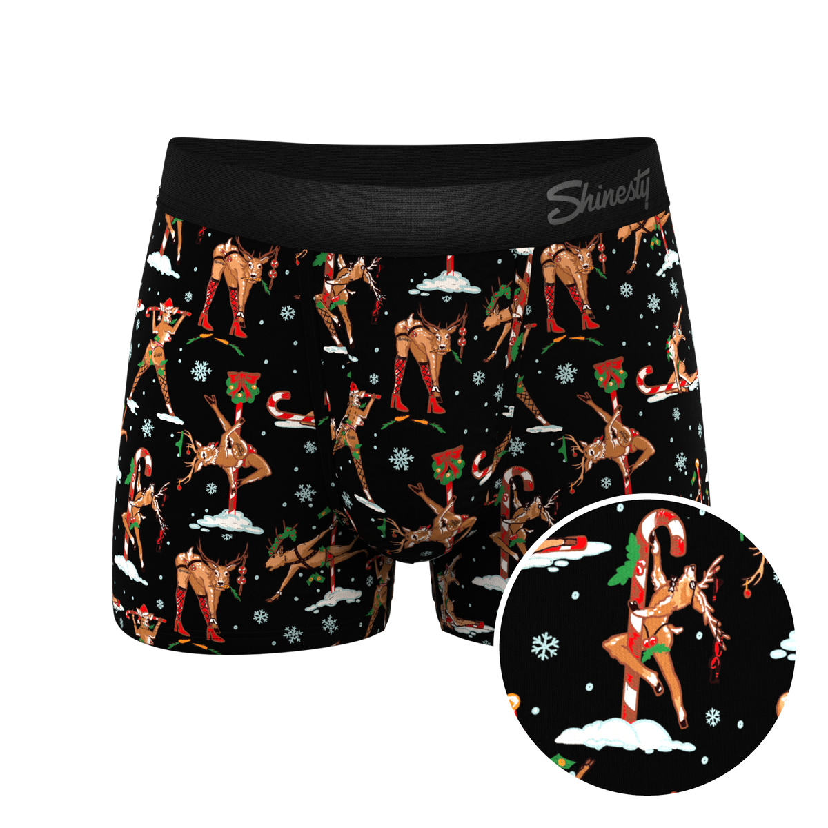 The Rein Dance | Christmas Reindeer Ball Hammock® Pouch Trunks Underwear - Shinesty