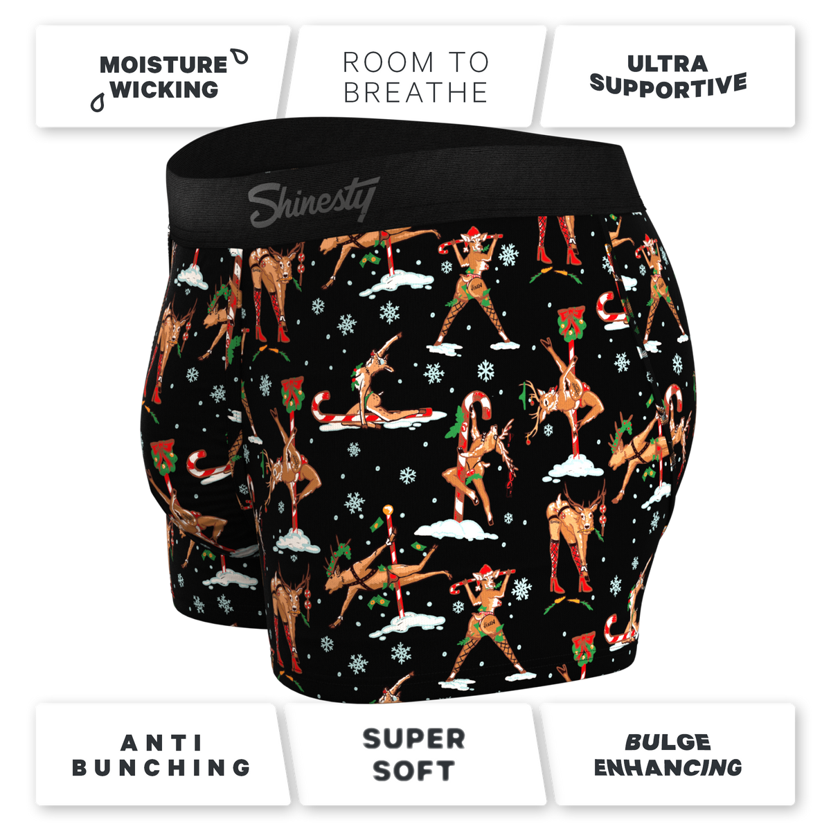The Rein Dance | Christmas Reindeer Ball Hammock® Pouch Trunks Underwear - Shinesty