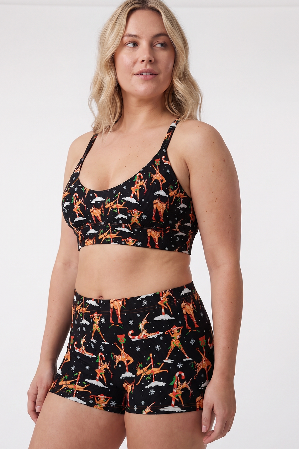 The Rein Dance | Christmas Reindeer Boob Hammock™ Plunge Bralette - Shinesty