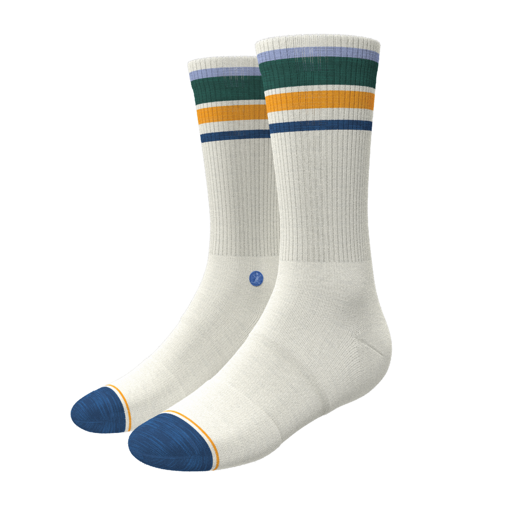 The Retro Actives | Retro Stripe Heel Hammock™ Crew Socks - Shinesty
