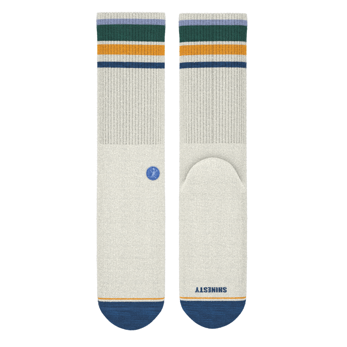 The Retro Actives | Retro Stripe Heel Hammock™ Crew Socks - Shinesty