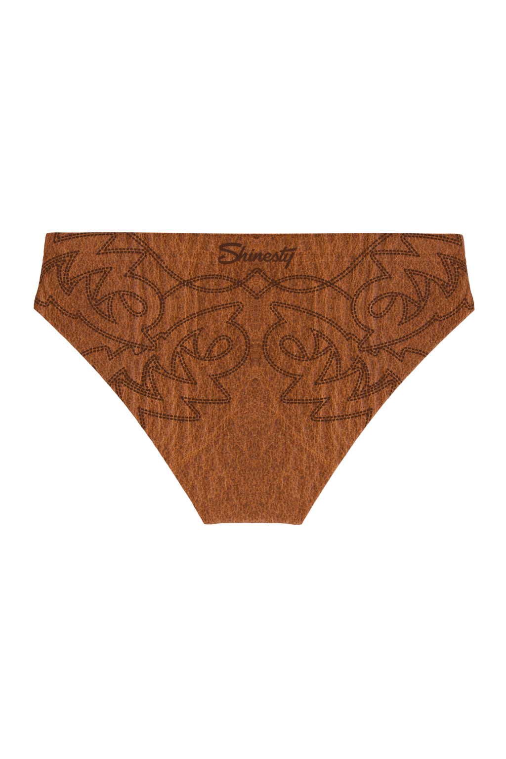 The Reverse Chaps | Western Faux Cracked Leather Ball Hammock® Pouch Swim Brief - Shinesty
