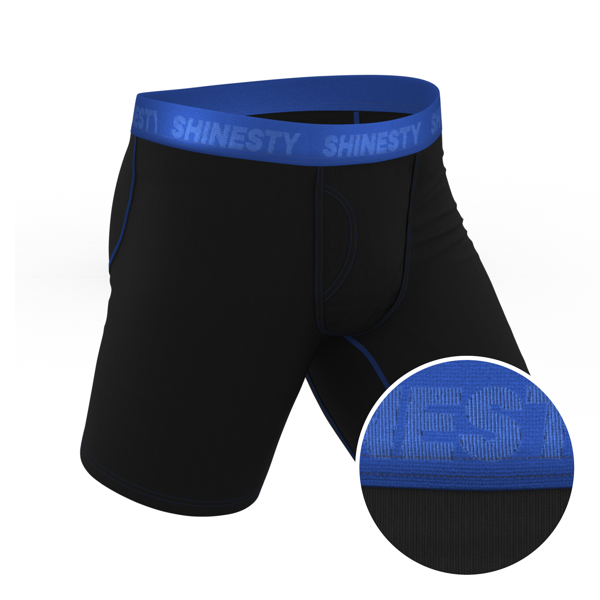 The Rhythm & Blues | Black and Blue Ball Hammock® Boxer - Long Leg - Shinesty