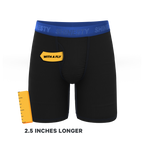 The Rhythm & Blues | Black and Blue Ball Hammock® Boxer - Long Leg - Shinesty