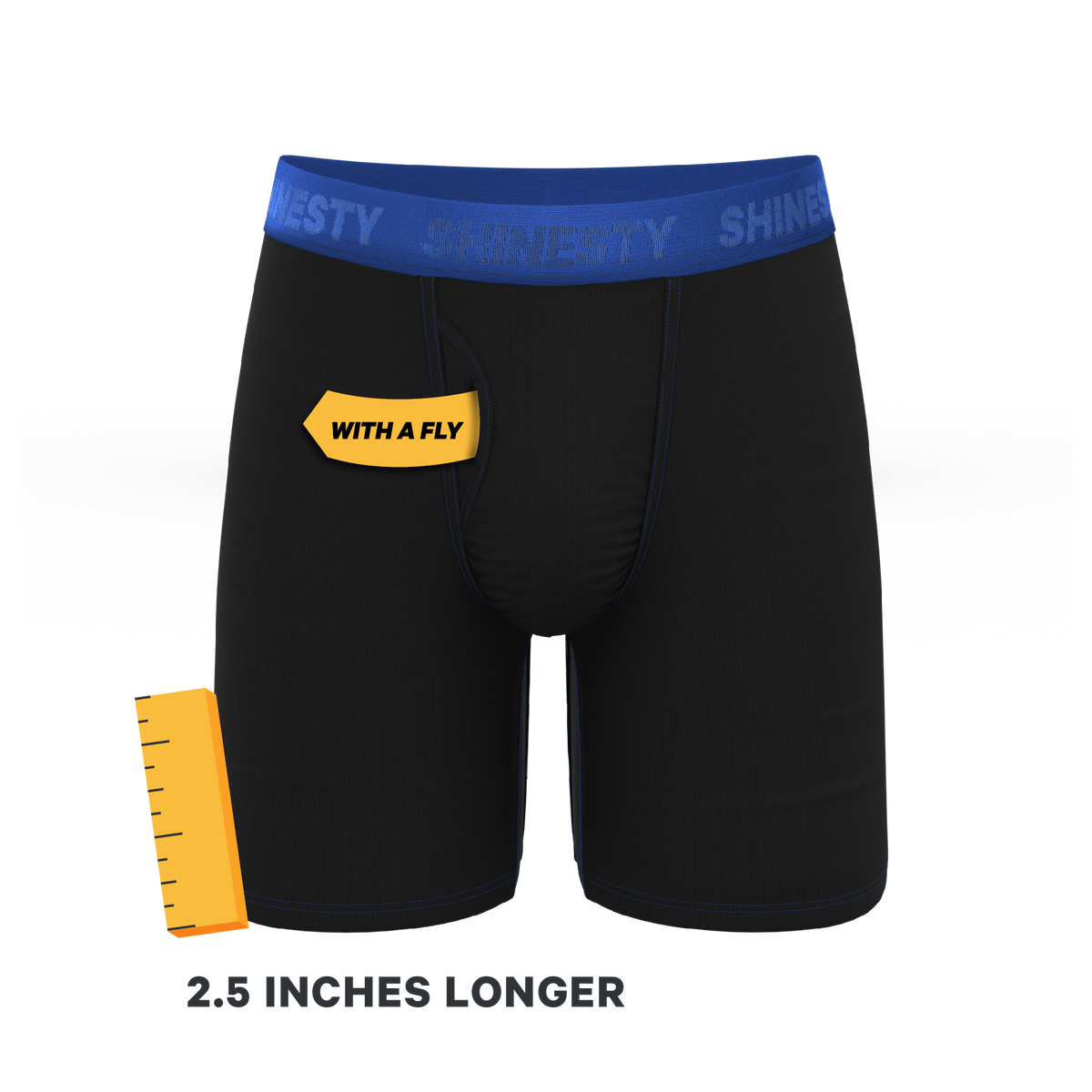 The Rhythm & Blues | Black and Blue Ball Hammock® Boxer - Long Leg - Shinesty