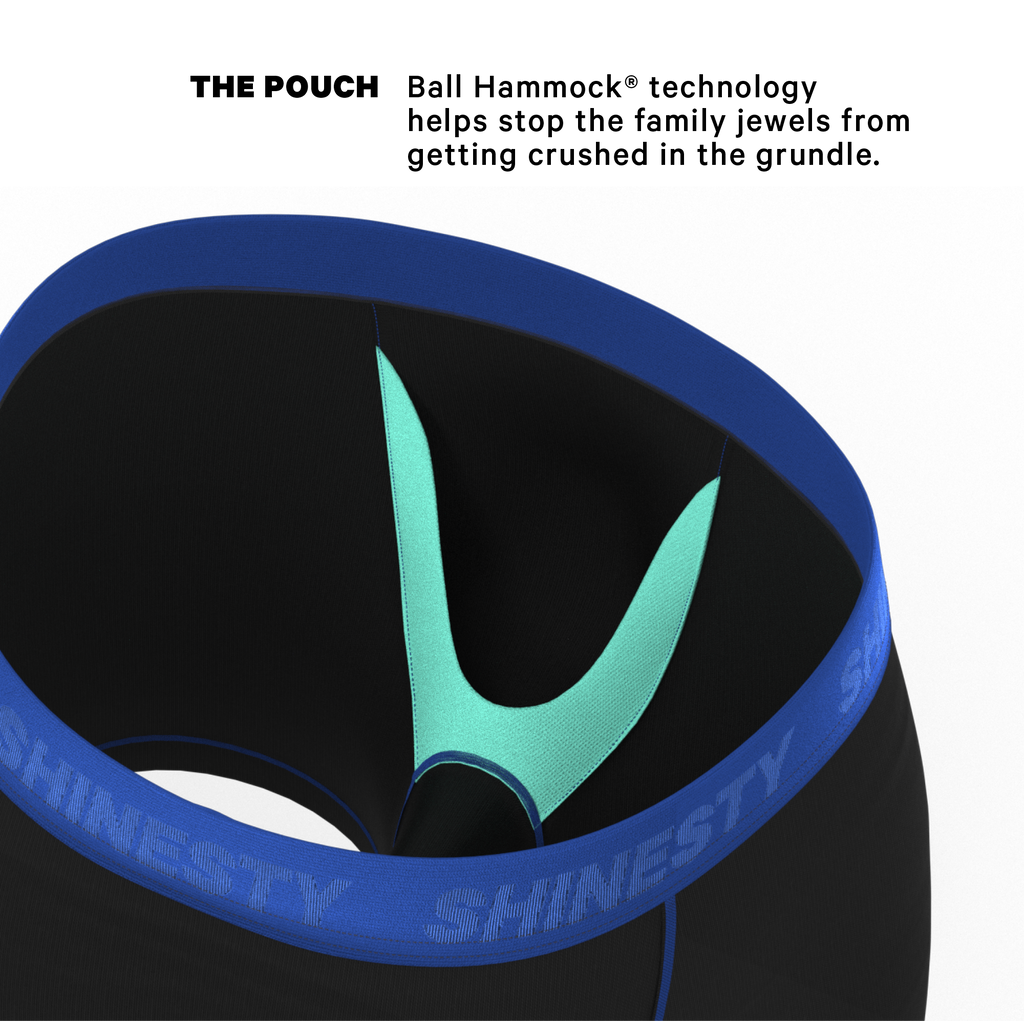 The Rhythm & Blues | Black and Blue Ball Hammock® Pouch Underwear - Shinesty