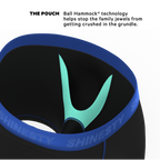 The Rhythm & Blues | Black and Blue Ball Hammock® Pouch Underwear - Shinesty