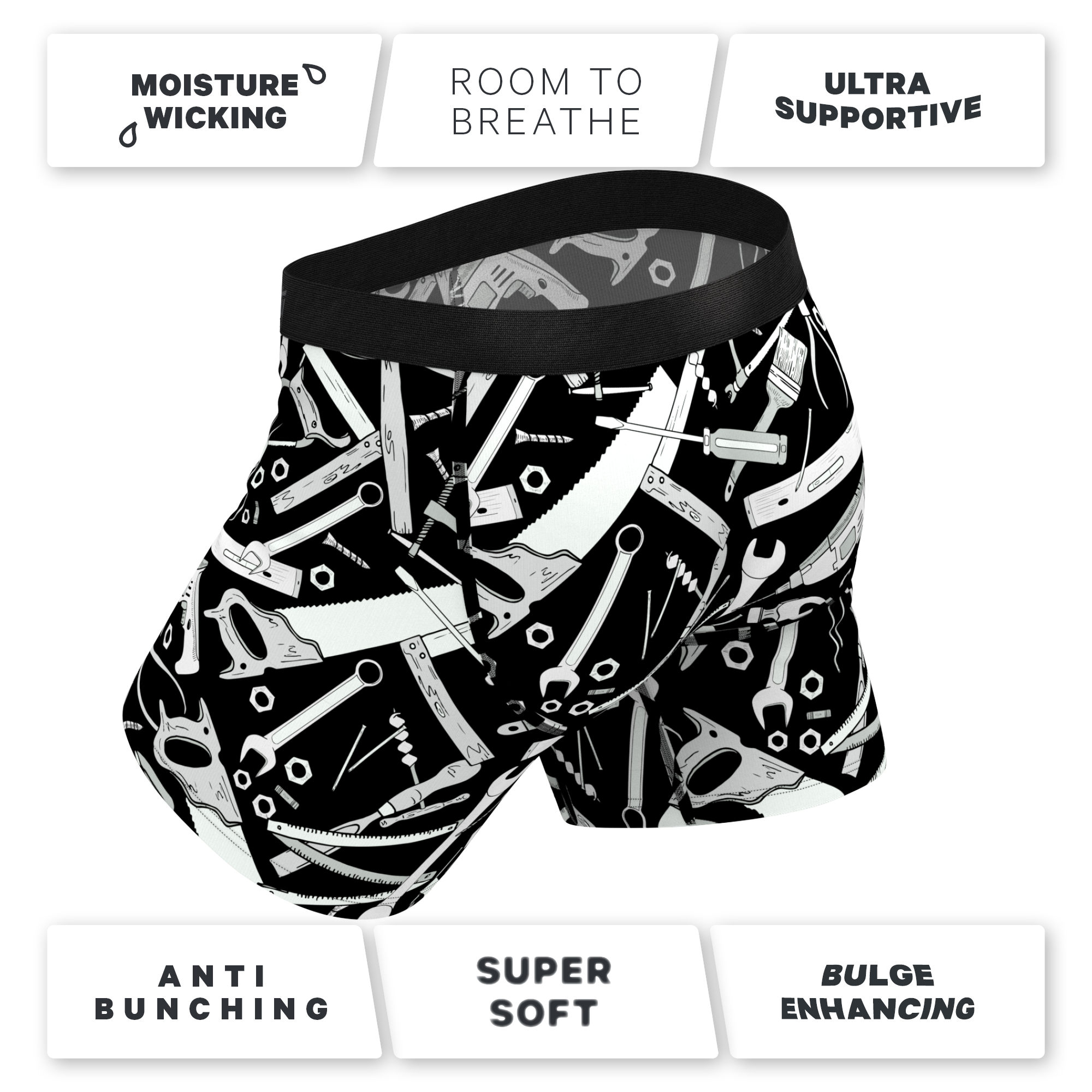 The Righty Tighty | Wrench Ball Hammock® Pouch Underwear With Fly - Shinesty