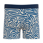 The Rio Grande | Abstract Navy Line Youth Boxer Briefs - Shinesty