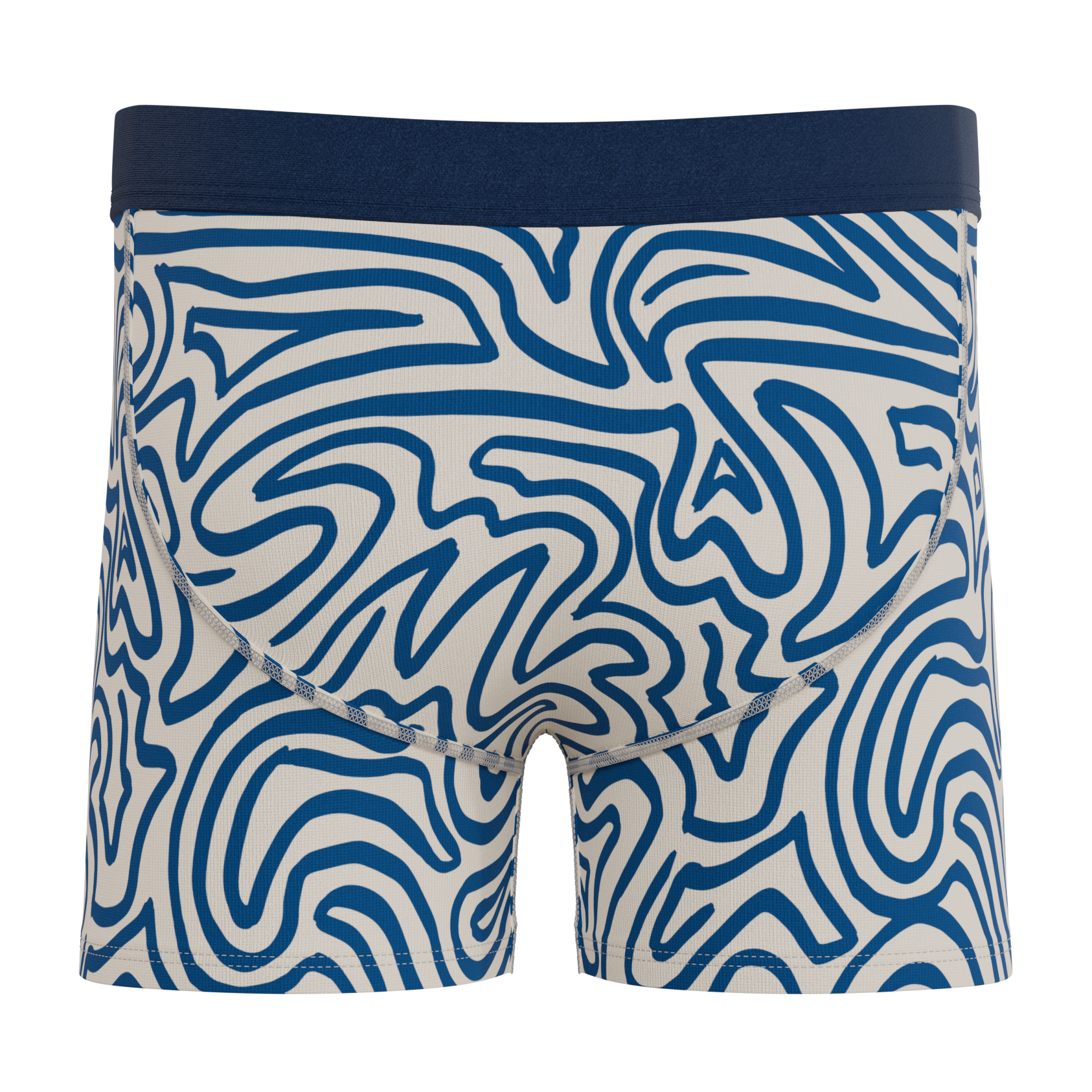 The Rio Grande | Abstract Navy Line Youth Boxer Briefs - Shinesty