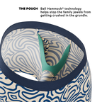The Rio Grande | Abstract Navy Line Ball Hammock® Pouch Underwear With Fly - Shinesty
