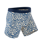 The Rio Grande | Abstract Navy Line Ball Hammock® Pouch Underwear - Shinesty