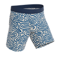 The Rio Grande | Abstract Navy Line Ball Hammock® Boxer - Long Leg - Shinesty