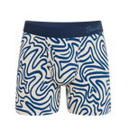 The Rio Grande | Abstract Navy Line Ball Hammock® Pouch Underwear With Fly - Shinesty