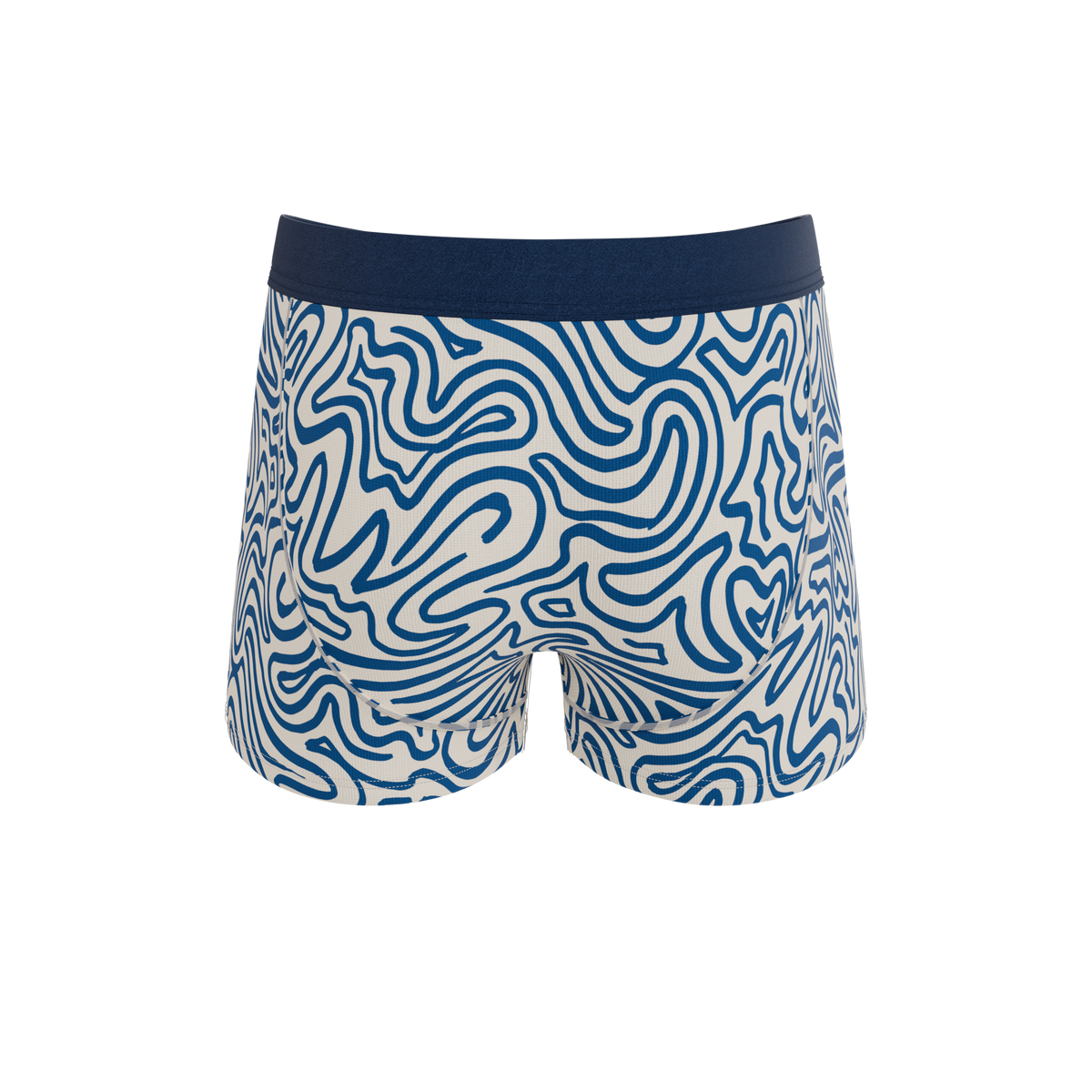 The Rio Grande | Abstract Navy Line Ball Hammock® Pouch Trunks Underwear - Shinesty