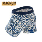 The Rio Grande | Abstract Navy Line Ball Hammock® Magnum Big Pouch Underwear - Shinesty