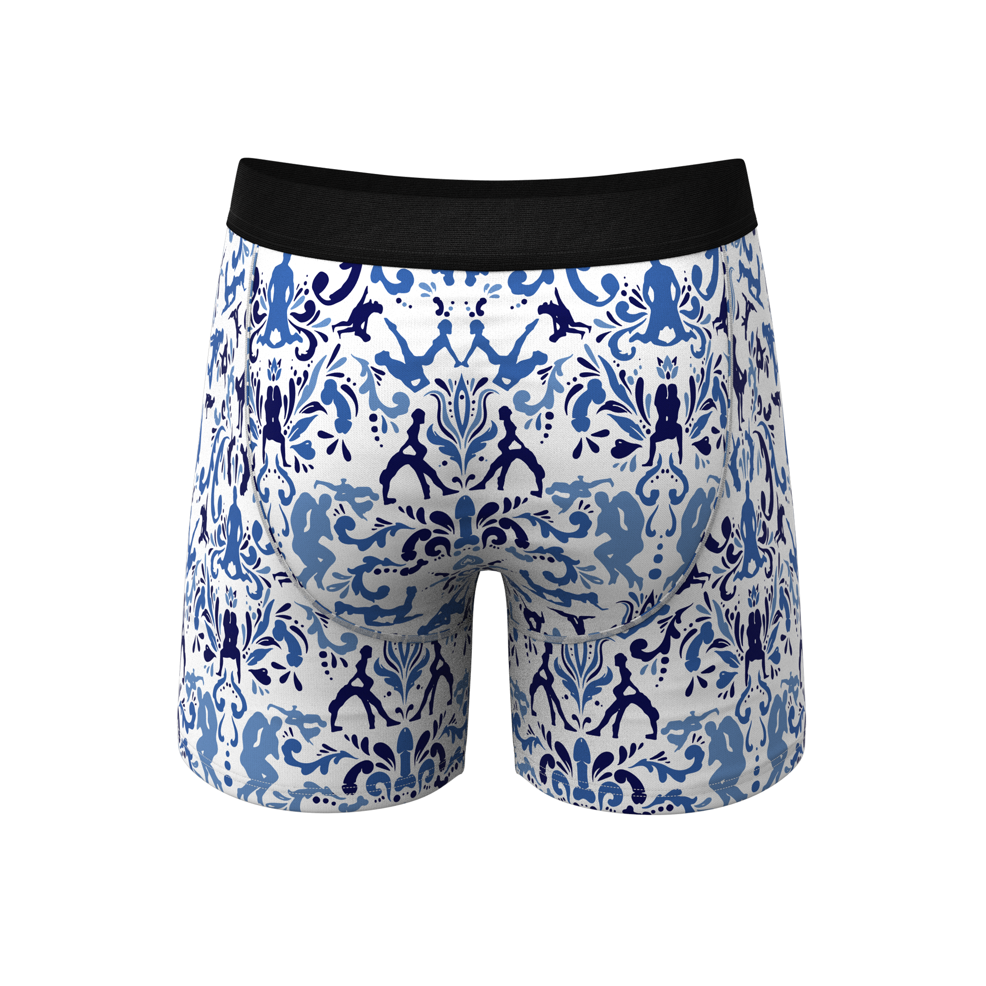 The Risqué Rorschach  | Blue Willow Ball Hammock® Pouch Underwear - Shinesty