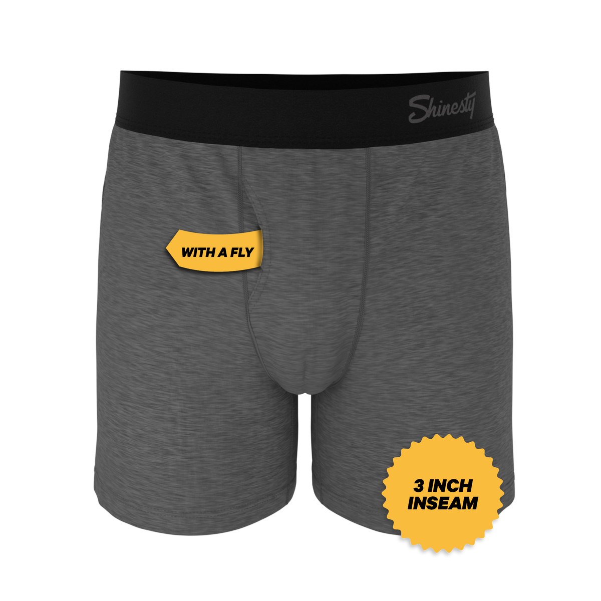 The Rock Solid | Mild Grey Boxers - Shinesty