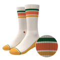 The Roller Rink | Retro Stripes Heel Hammock™ Crew Socks - Shinesty