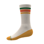 The Roller Rink | Retro Stripes Heel Hammock™ Crew Socks - Shinesty