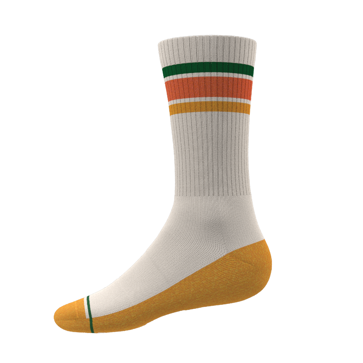 The Roller Rink | Retro Stripes Heel Hammock™ Crew Socks - Shinesty