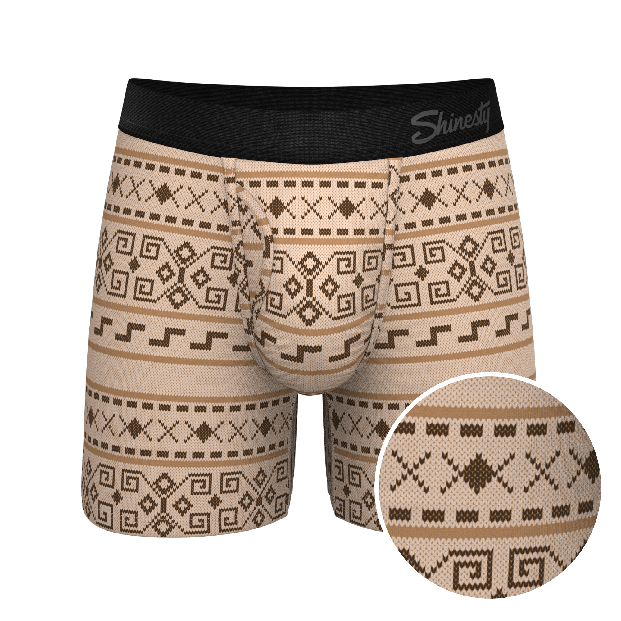 The Dude Abides | Aztec Sweater Ball Hammock® Pouch Underwear With Fly - Shinesty
