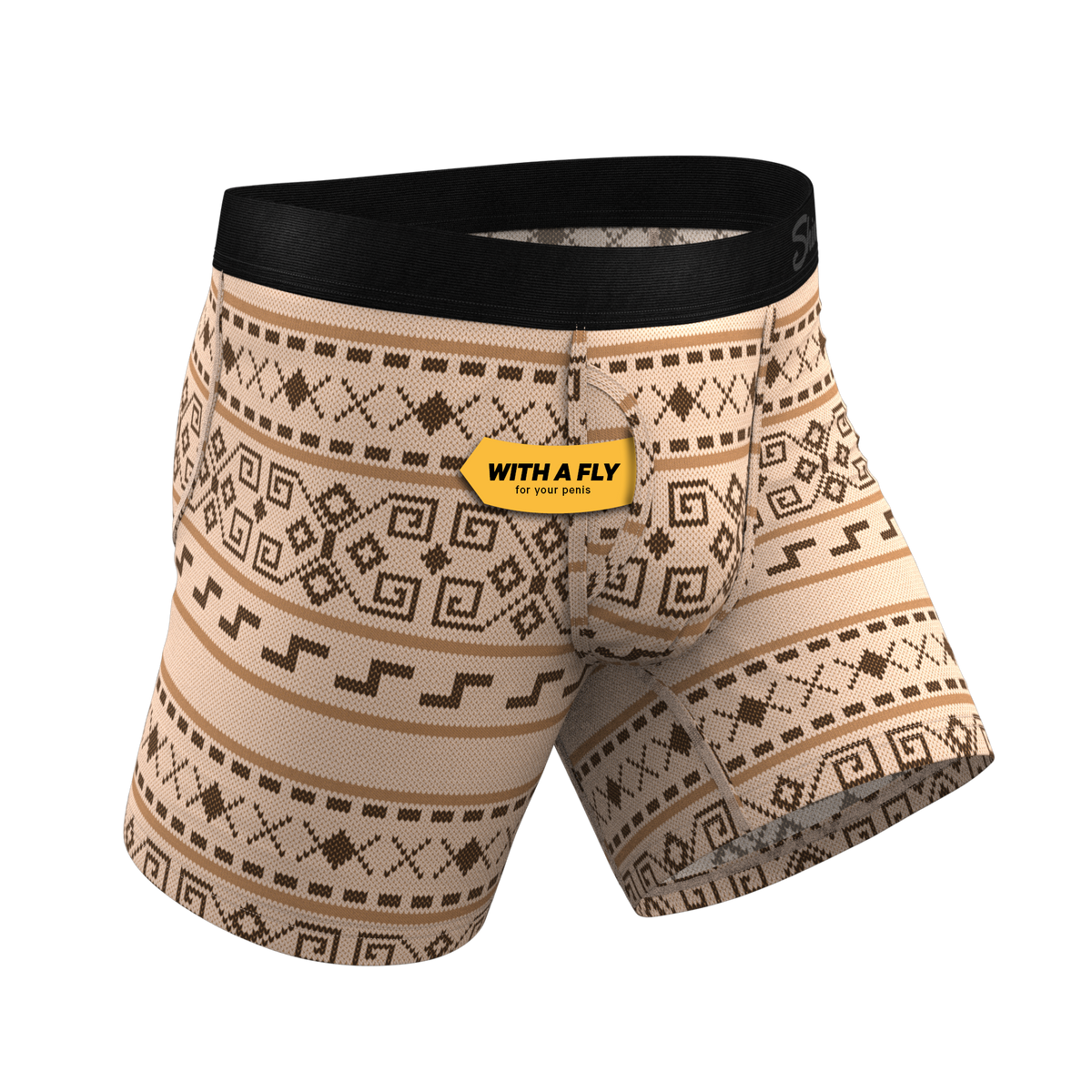 The Dude Abides | Aztec Sweater Ball Hammock® Pouch Underwear With Fly - Shinesty