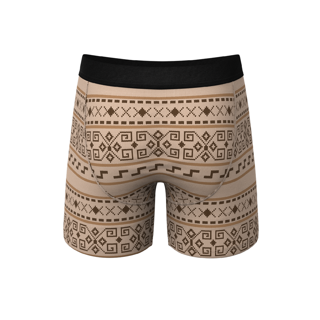 The Dude Abides | Aztec Sweater Ball Hammock® Pouch Underwear With Fly - Shinesty