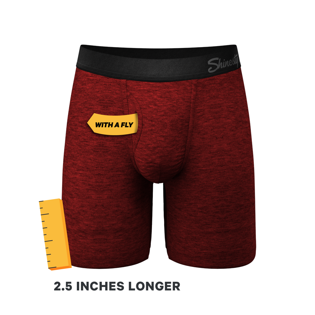 The Romeo | Red Heather Ball Hammock® Boxer - Long Leg - Shinesty