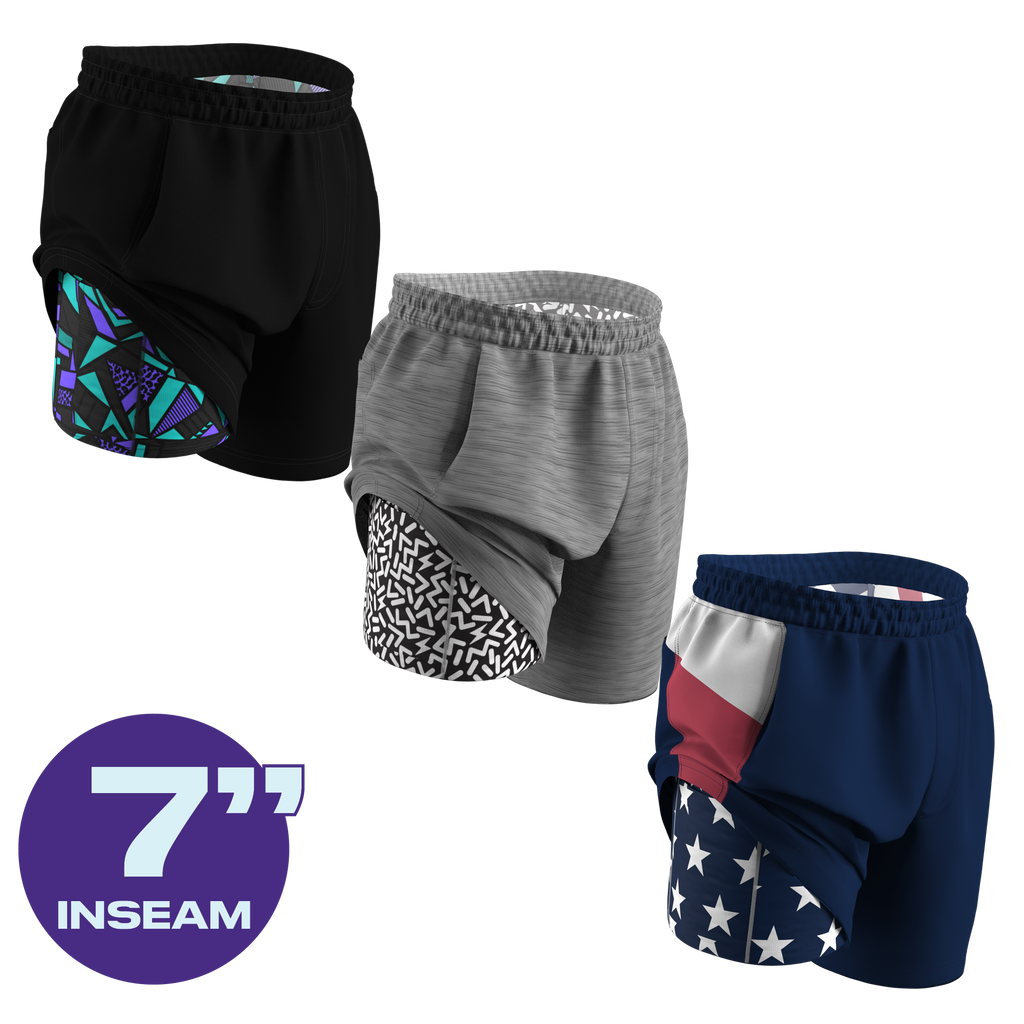 The Rotation | Ball Hammock® 7 Inch Athletic Shorts 3 Pack - Shinesty