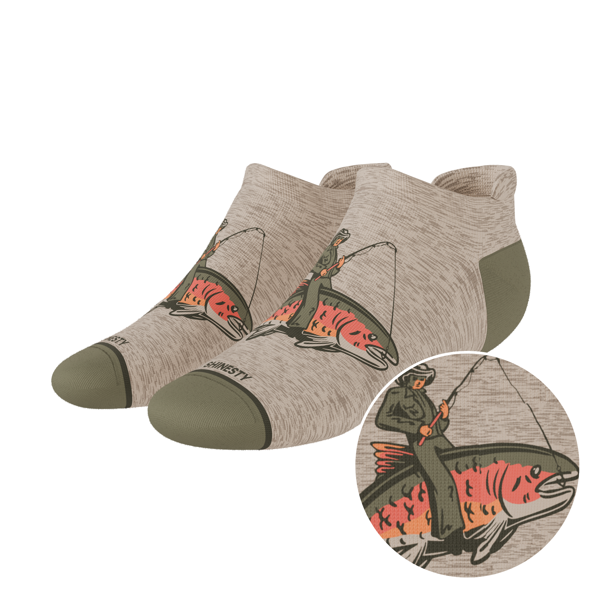 The Rowdy Angler | Fish Cowboy Heel Hammock™ Ankle Socks - Shinesty
