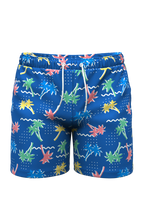 The SPF 69 | Retro Tropical Ball Hammock® Pouch 8" Swim Trunks - Shinesty