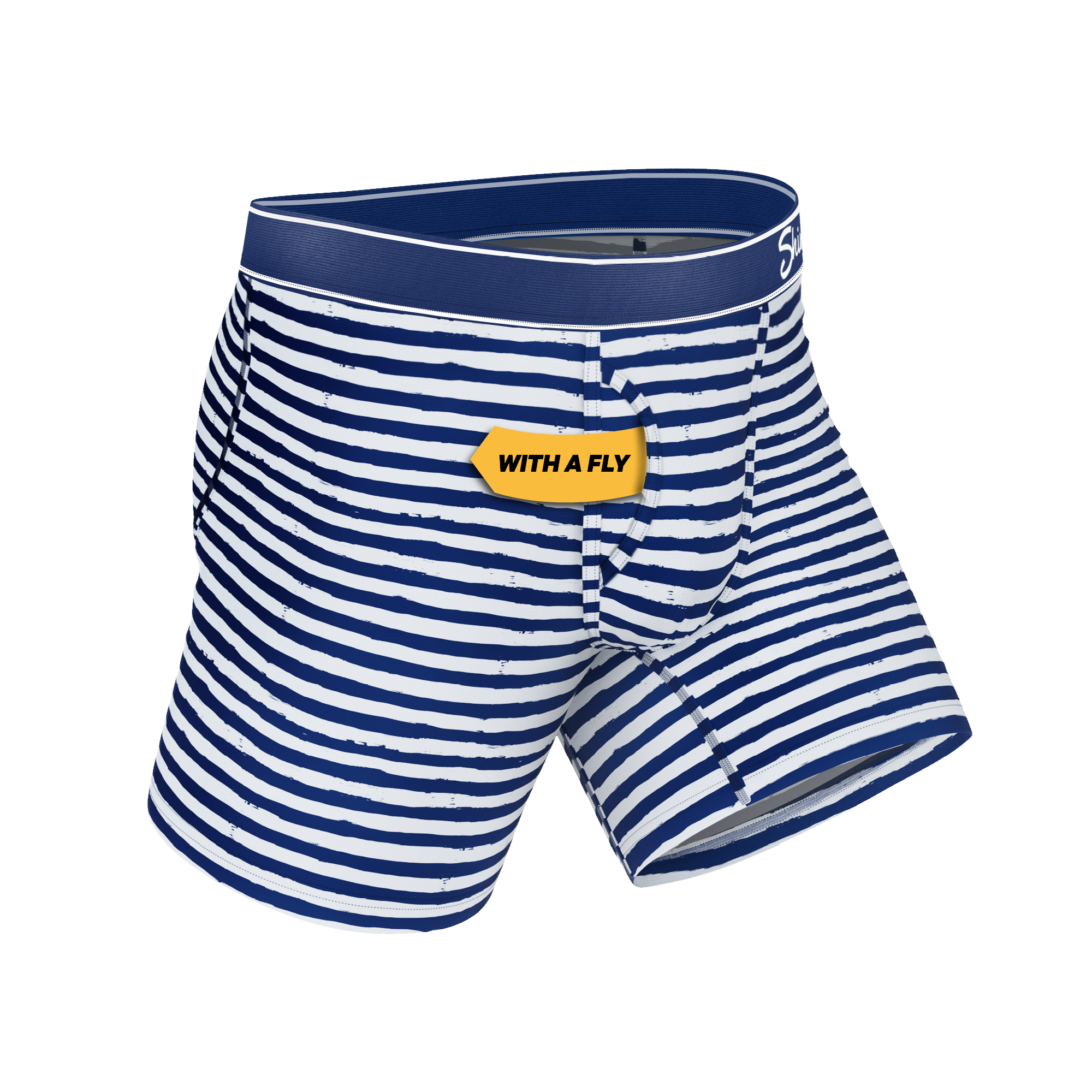 The Sailor | Nautical Stripe Ball Hammock® Pouch Underwear With Fly - Shinesty