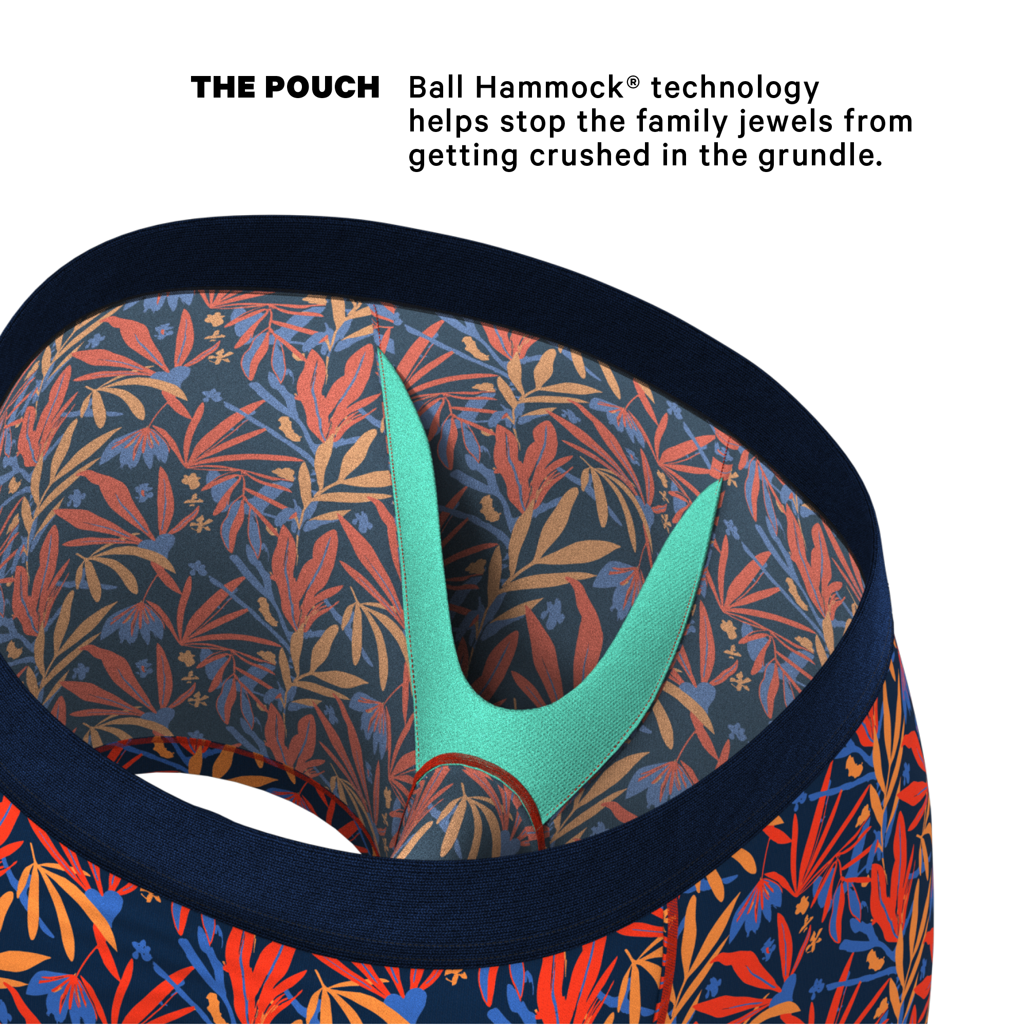 The San Diego Sunrise | Tropical Foliage Ball Hammock® Pouch Underwear - Shinesty