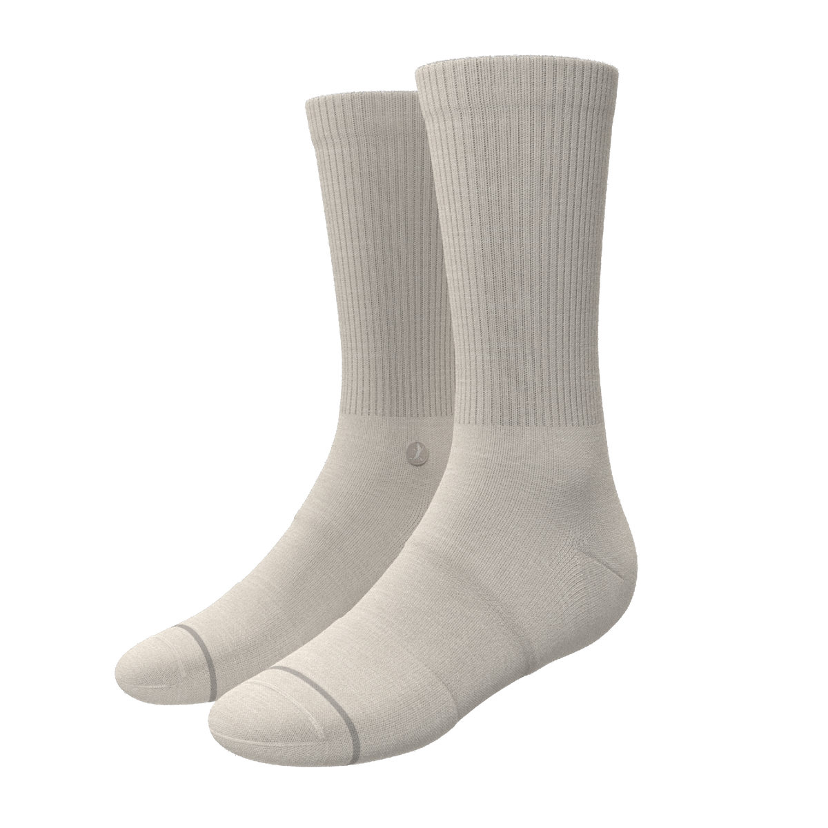 The Sandstorm | Plain Tan Heel Hammock™ Crew Socks - Shinesty
