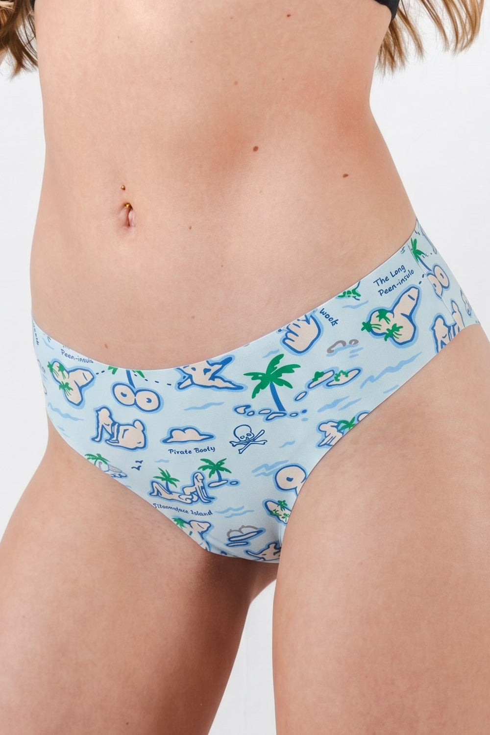 The Pirate's Booty | Naughty Map Seamless Thong - Shinesty
