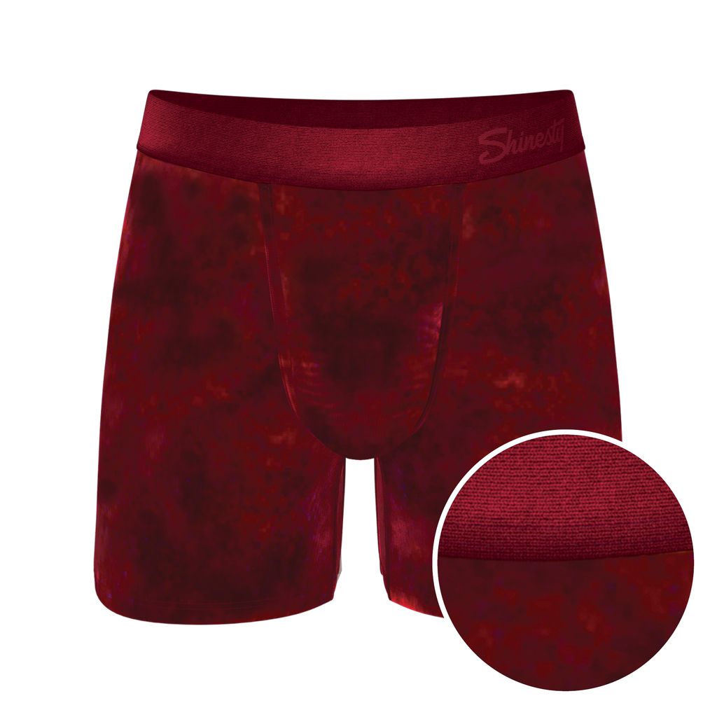 The Serenade | Red Velvet Ball Hammock Pouch® Boxer - Shinesty