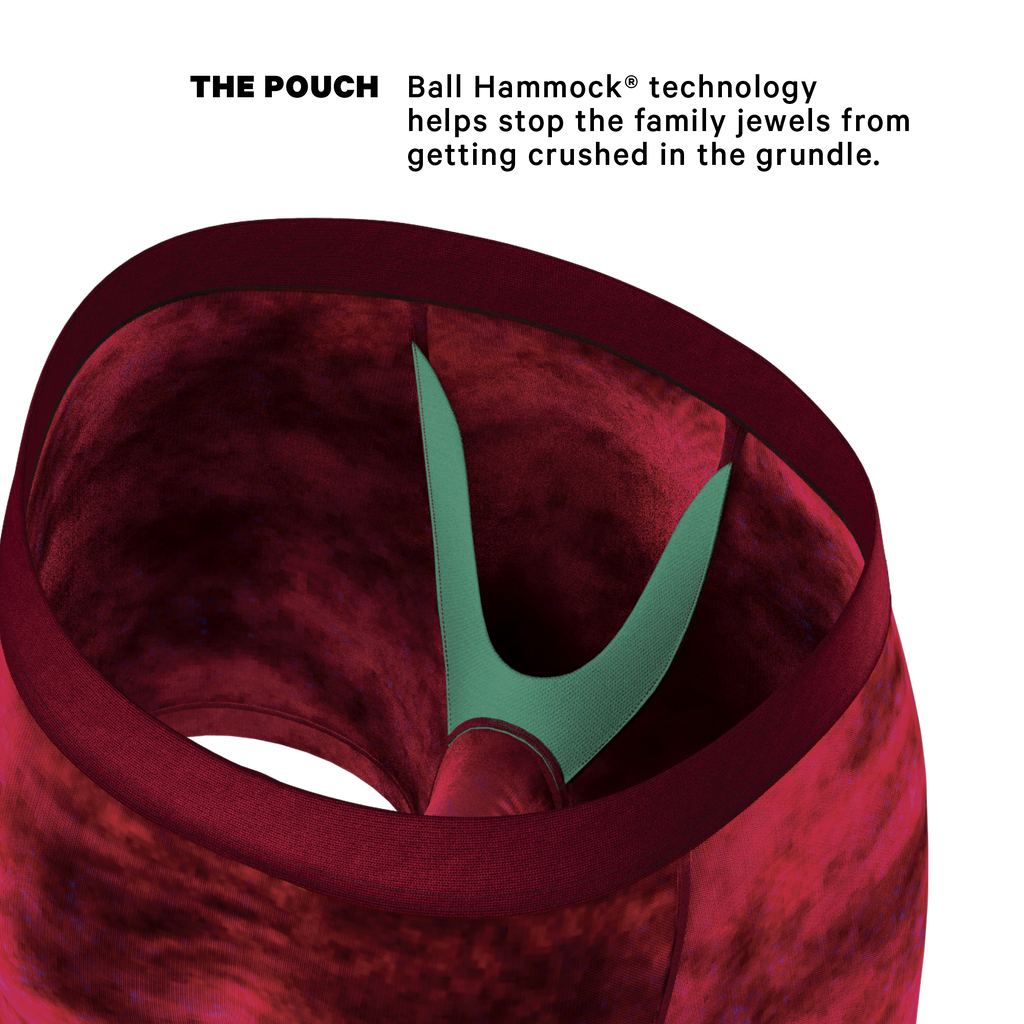 The Serenade | Red Velvet Ball Hammock Pouch® Boxer - Shinesty