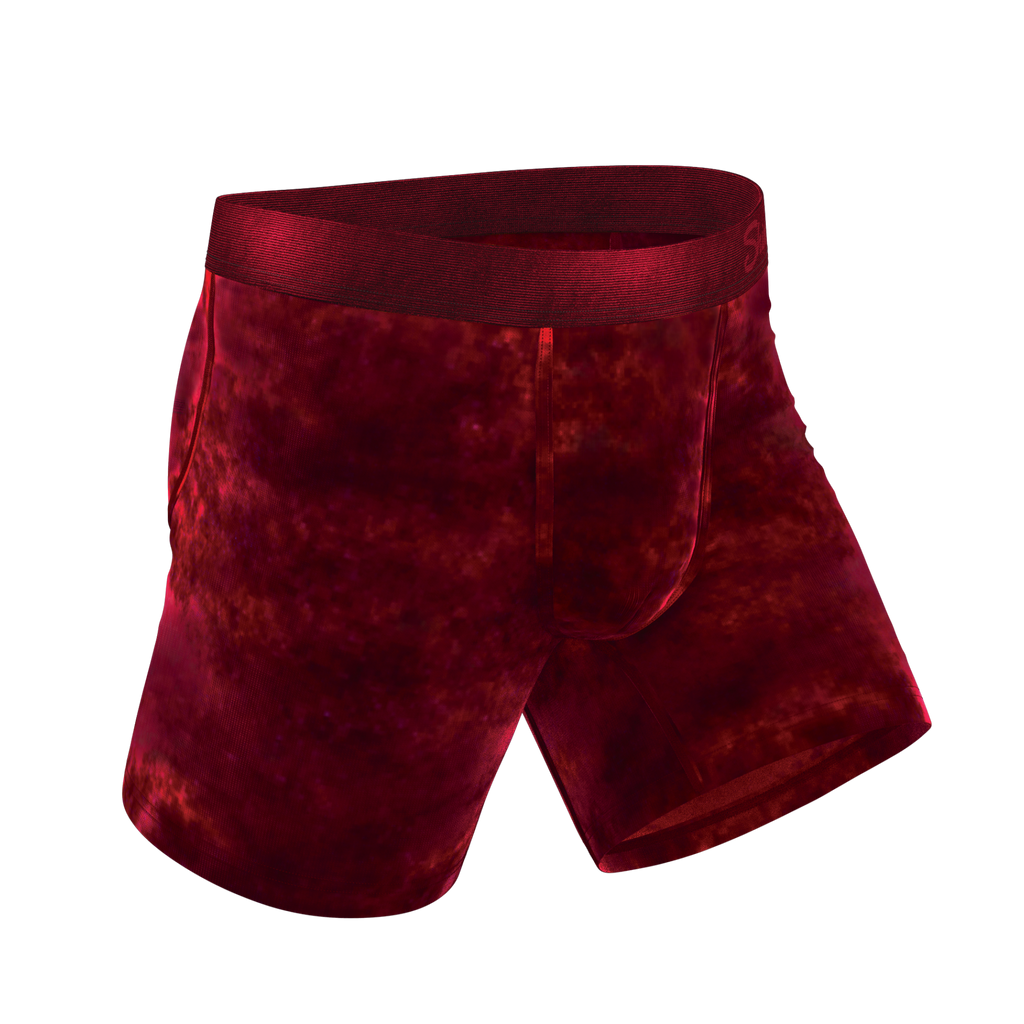 The Serenade | Red Velvet Ball Hammock Pouch® Boxer - Shinesty