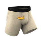 The Silver Fox | Oatmeal Heather Ball Hammock® Pouch Underwear With Fly - Shinesty