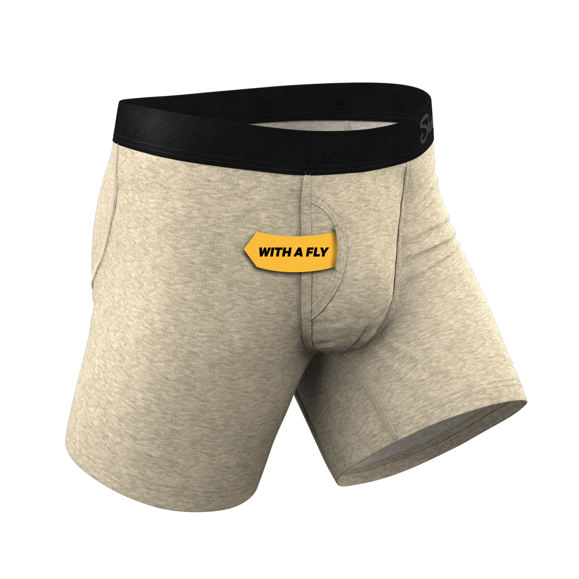 The Silver Fox | Oatmeal Heather Ball Hammock® Pouch Underwear With Fly - Shinesty