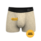 The Silver Fox | Oatmeal Heather Ball Hammock® Pouch Trunks Underwear - Shinesty