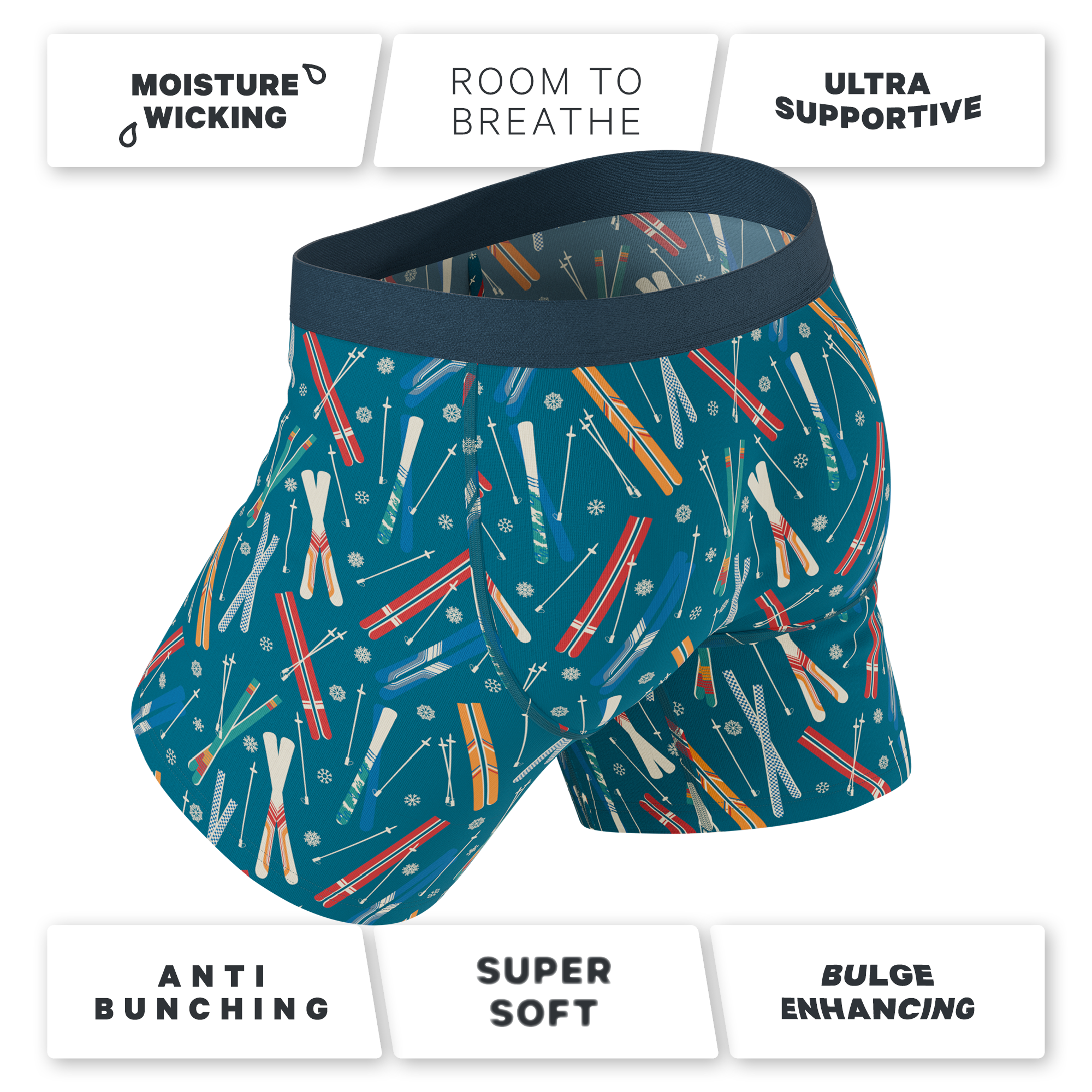 The Ski In Ski Out | Retro Ski Ball Hammock® Pouch Underwear - Shinesty