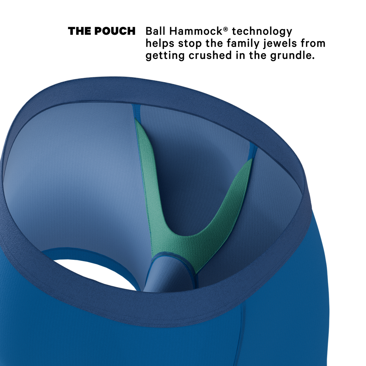 The Skydiver | Ocean Blue Ball Hammock® Pouch Underwear - Shinesty