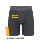 The Slate Expectations | Grey Tonal Ball Hammock® Boxer - Long Leg - Shinesty