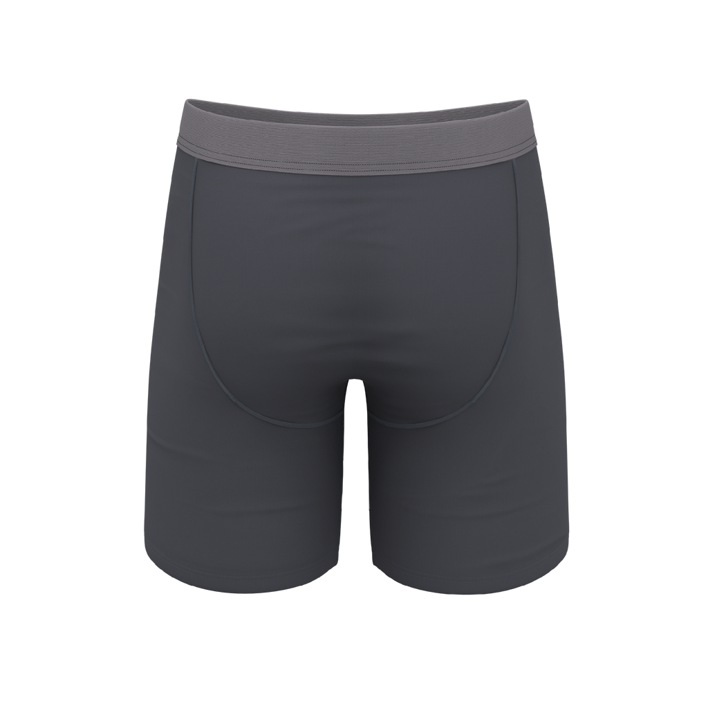 The Slate Expectations | Grey Tonal Ball Hammock® Boxer - Long Leg - Shinesty