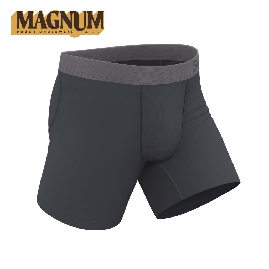 The Slate Expectations | Grey Tonal Ball Hammock® Magnum Big Pouch Underwear - Shinesty
