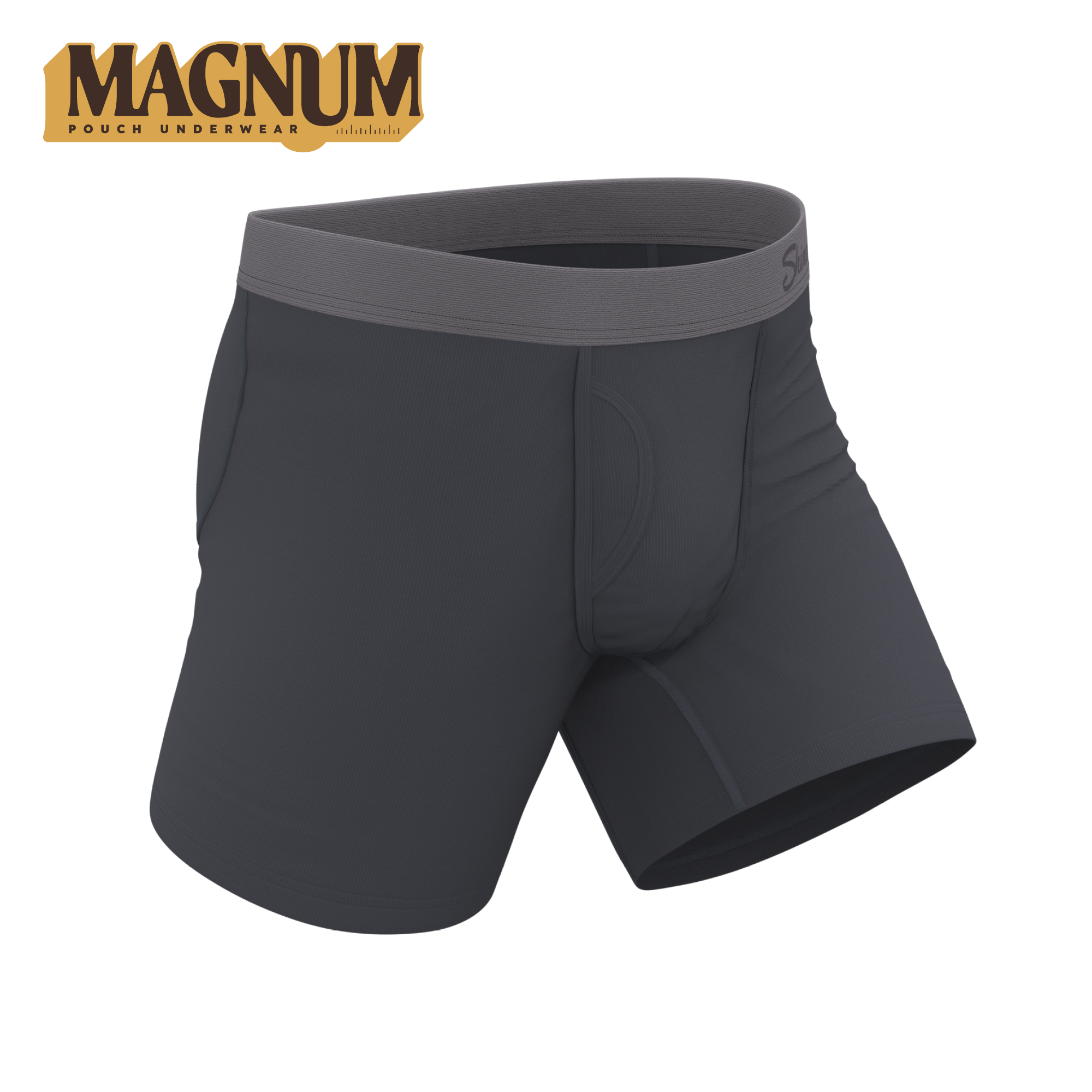 The Slate Expectations | Grey Tonal Ball Hammock® Magnum Big Pouch Underwear - Shinesty
